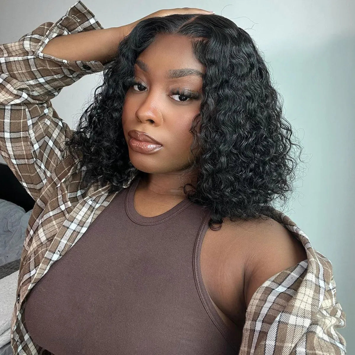 Brazilian 4x4 Glueless Curly Wig